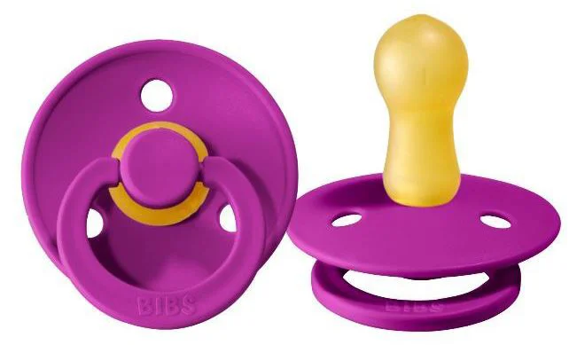 Suzeta rotunda BIBS Orchide din latex (0-6 luni) foto
