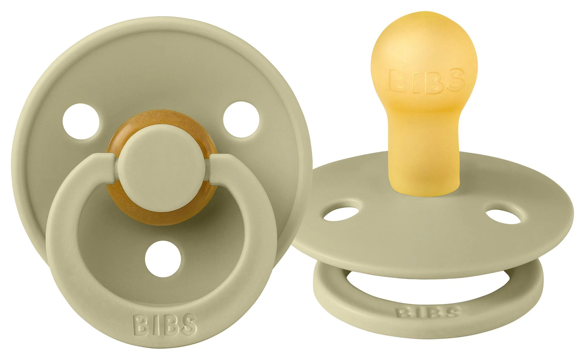 Suzeta rotunda BIBS Khaki din latex (0-6 luni) foto