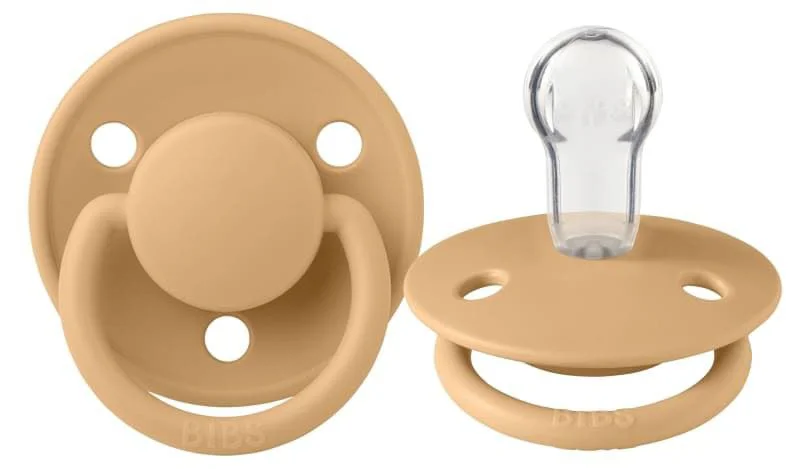 Suzeta rotunda BIBS De Lux Desert Sand din silicon (0-36 luni) foto