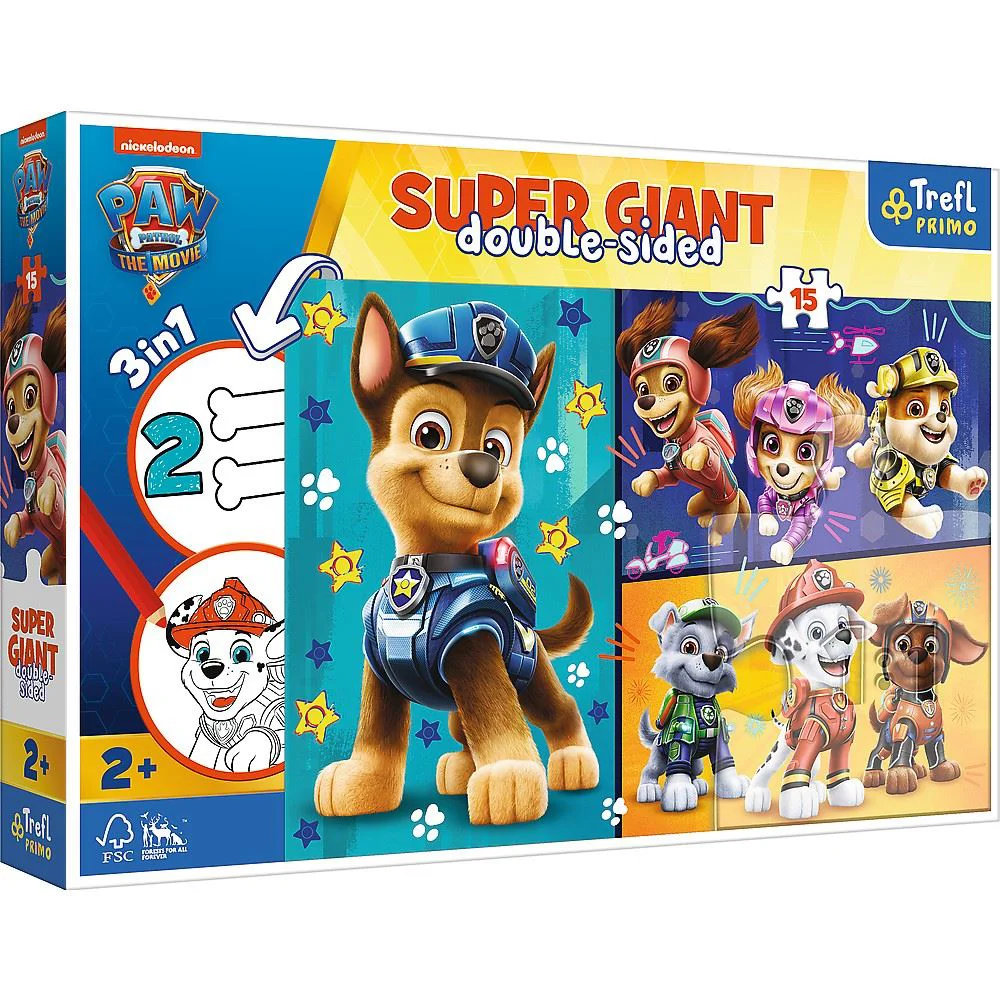 Puzzle Trefl - Happy dogs, 15 piese Giant foto