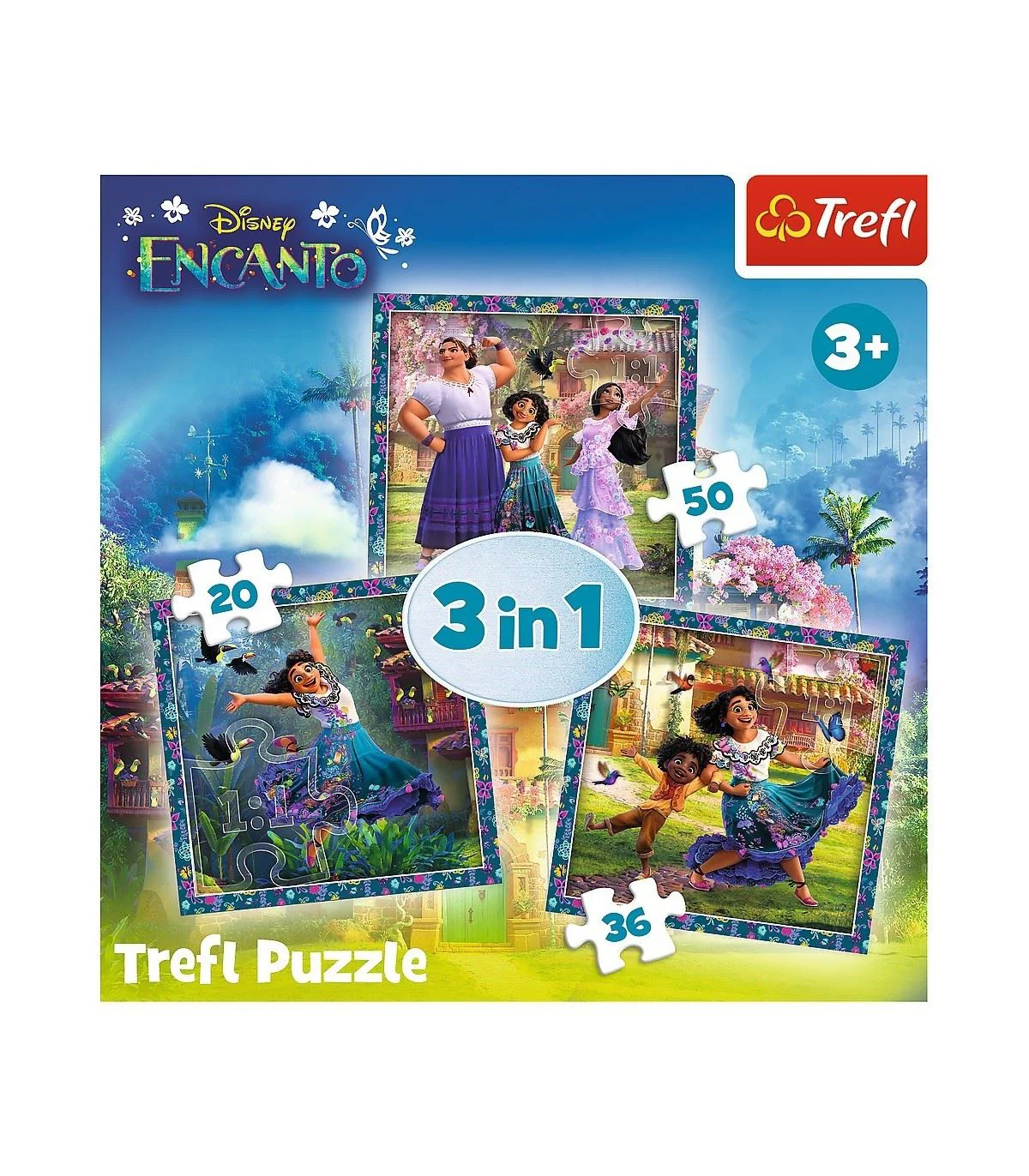 Puzzle Trefl 3 in1 Disney Encanto: Eroii din Encanto, 20/36/50 piese foto