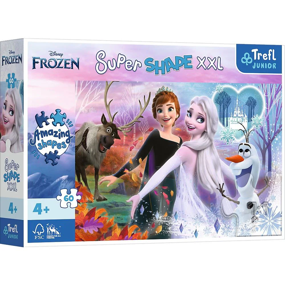 Puzzle Trefl Disney Frozen, Surorile dansatoare, 60 piese XXL foto