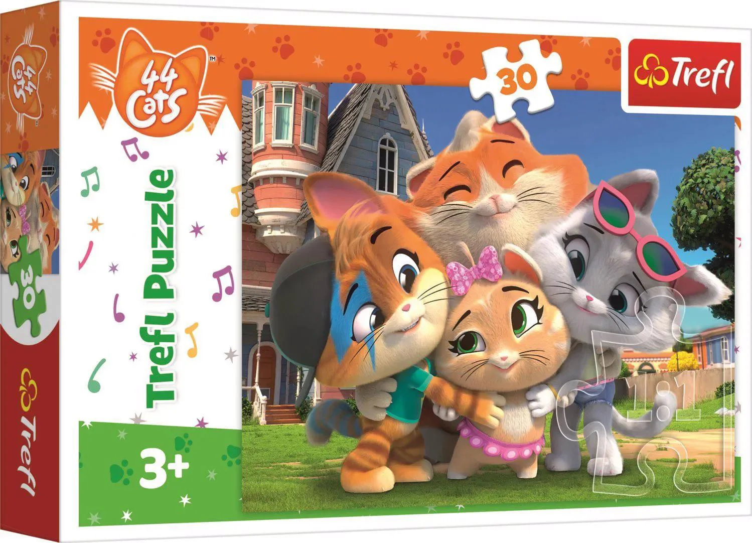 Puzzle Trefl Prietenia in tara pisicilor, 30 piese foto