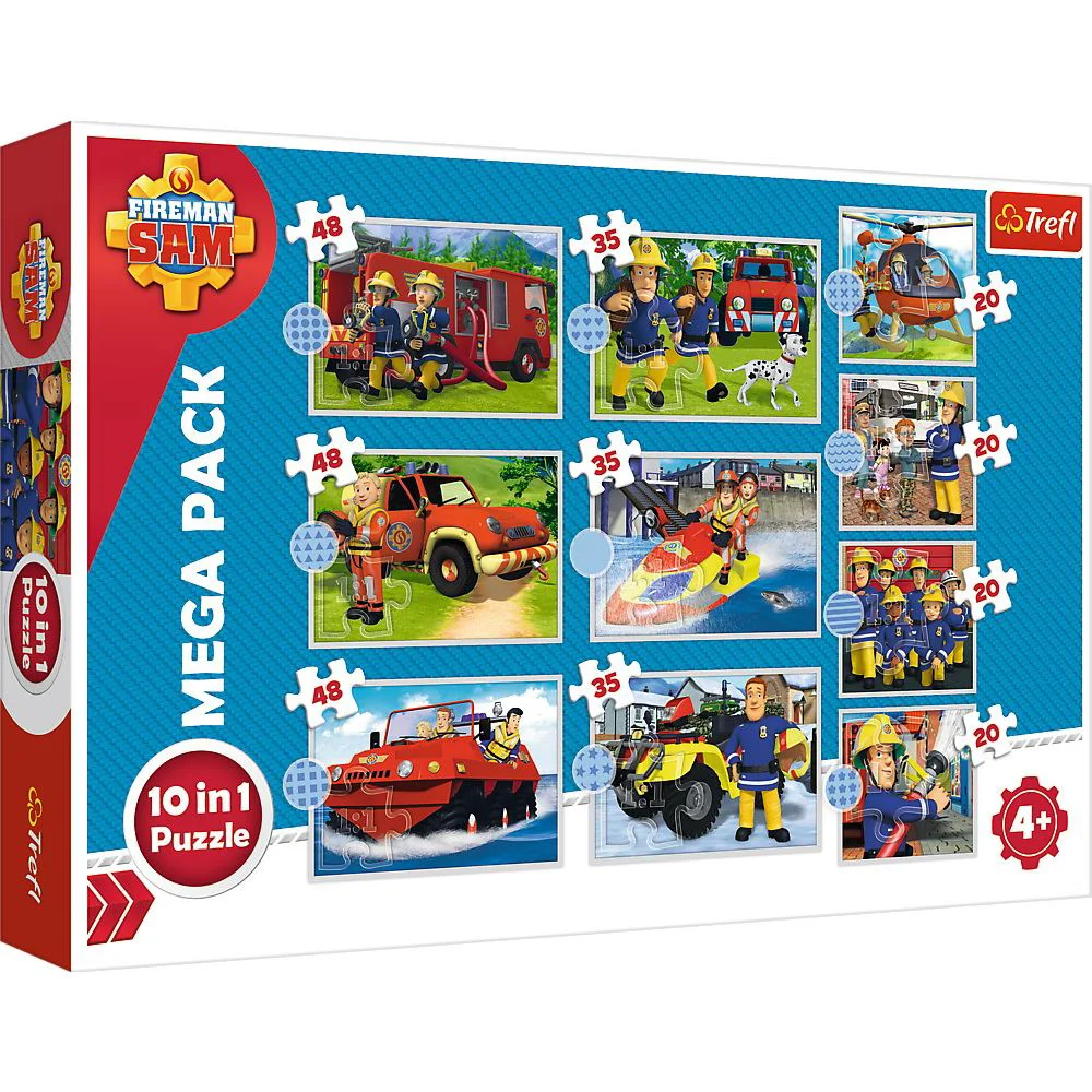 Puzzle Trefl 10 in 1 Salvarile pompierului Sam