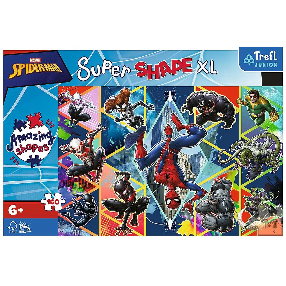 Puzzle Trefl Alatura-te lui Spiderman, 160 piese XL foto