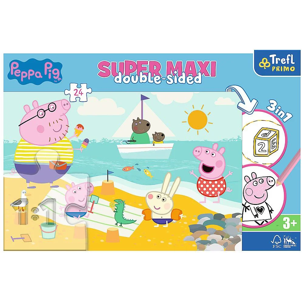 Puzzle Trefl Ziua Peppei Pig, 24 piese Super Maxi foto