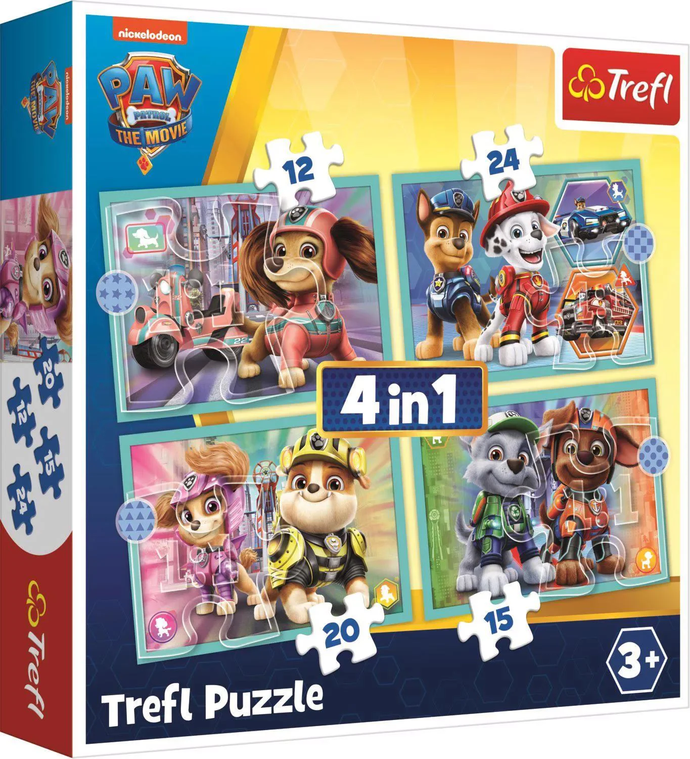 Puzzle Trefl 4 in 1 Patrula catelusilor fericiti foto