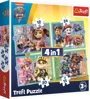 Puzzle Trefl 4 in 1 Patrula catelusilor fericiti foto