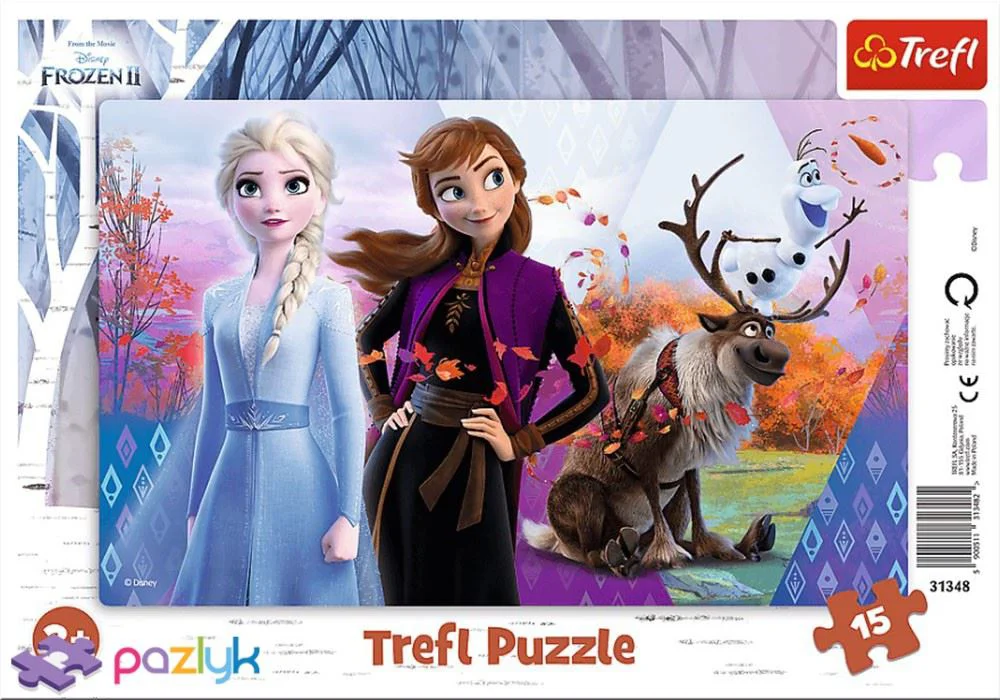Puzzle Trefl Disney Frozen 2 Lumea magica a Anei si Elsei, 15 piese foto