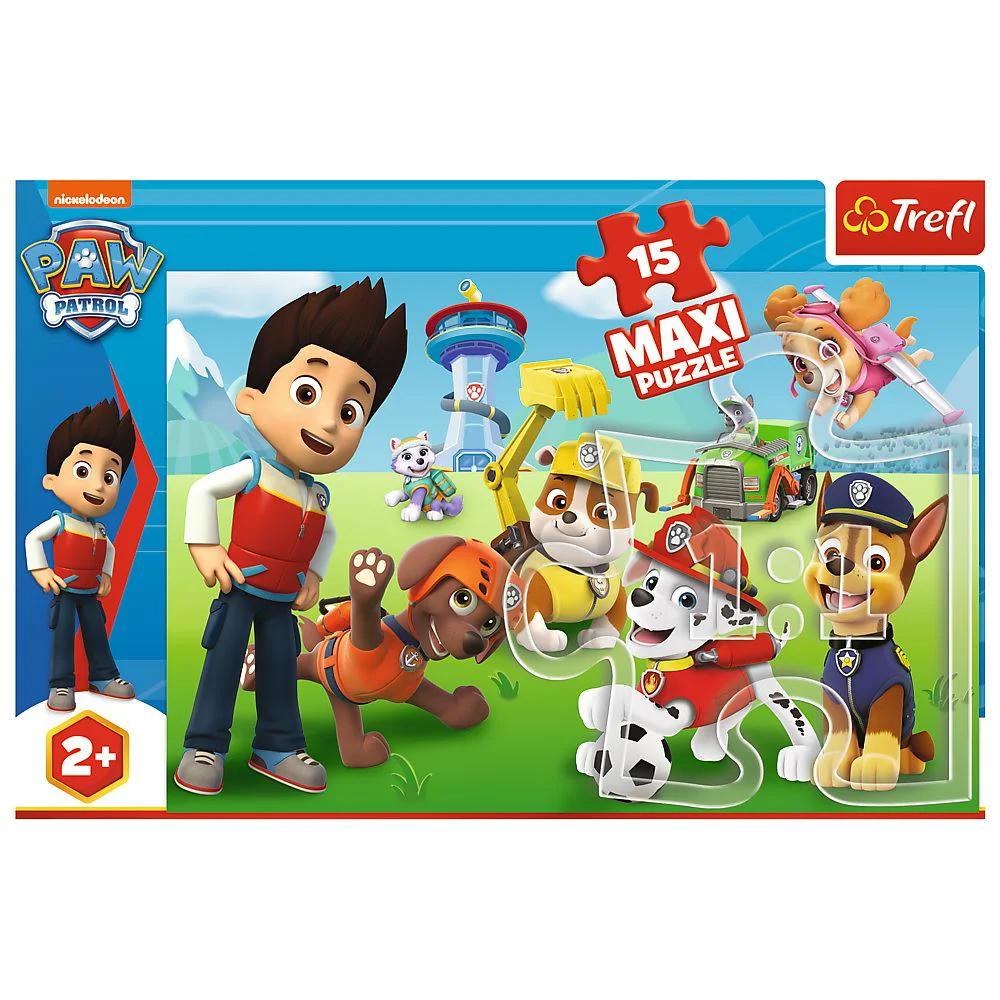 Puzzle Trefl Funny Paw Patrol, 15 Maxi piese foto