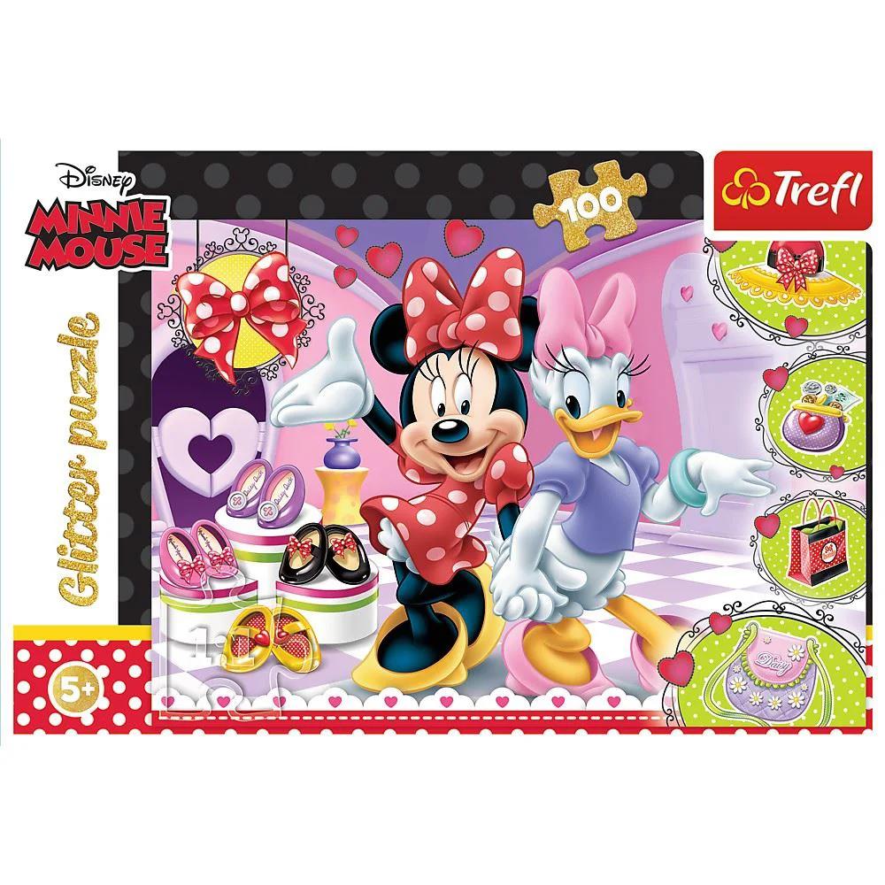 Puzzle Trefl Minnie Mouse si garderoba ei, 100 piese foto