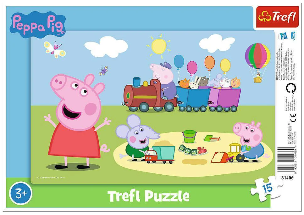 Puzzle Trefl Trenul lui Peppa Pig, 15 piese foto