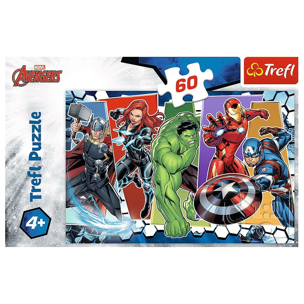 Puzzle Trefl The Avengers Invincibilii, 60 piese foto