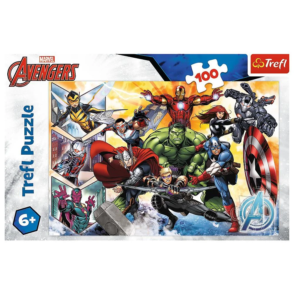 Puzzle Trefl Puterea razbunatorilor Marvel, 100 piese foto