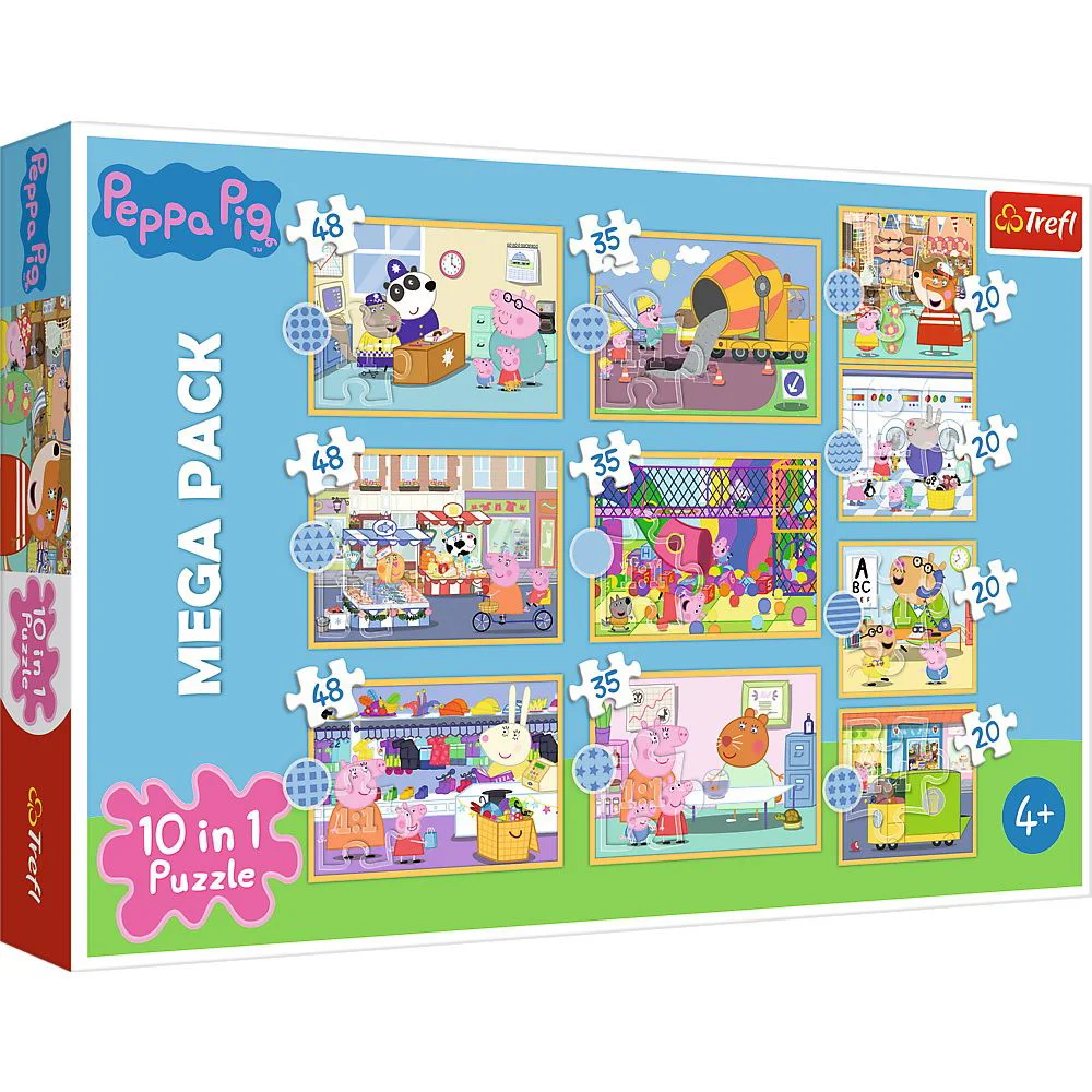 Puzzles Trefl 10 in 1 Intalneste-o pe Peppa Pig foto