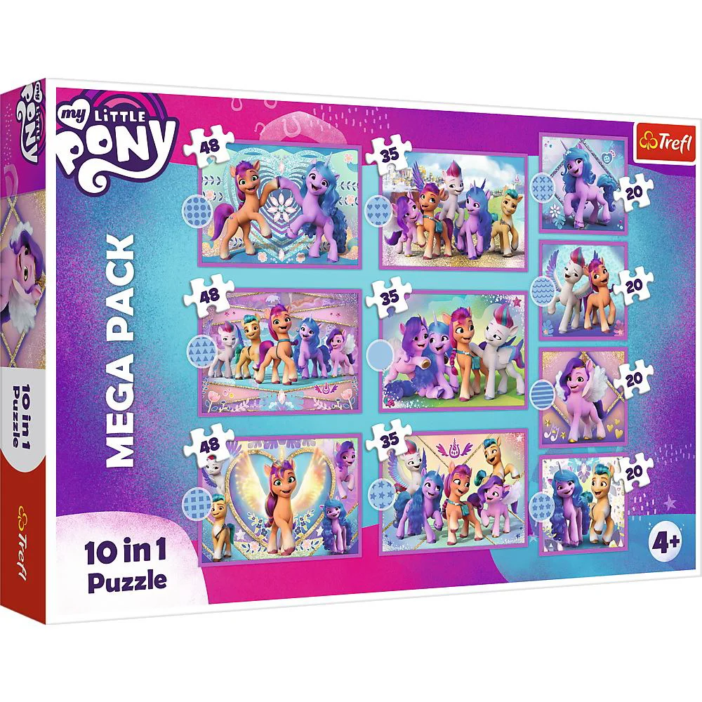 Puzzles Trefl 10 in 1 My Little Pony, Poneii Stralucitori foto