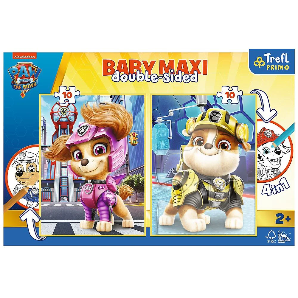 Puzzles Trefl Baby Maxi Fericita Patrula a catelusilor, 2 x 10 piese foto