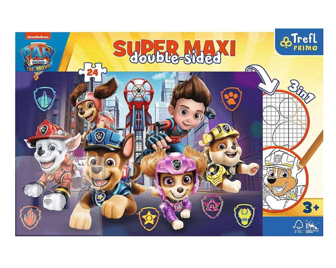 Puzzles Trefl O noua incercare pentru Patrula catelusilor, 24 piese Super Maxi foto