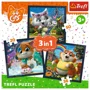Puzzle Trefl 3 in 1 Pisicutele dragalase, 44 pisicute foto