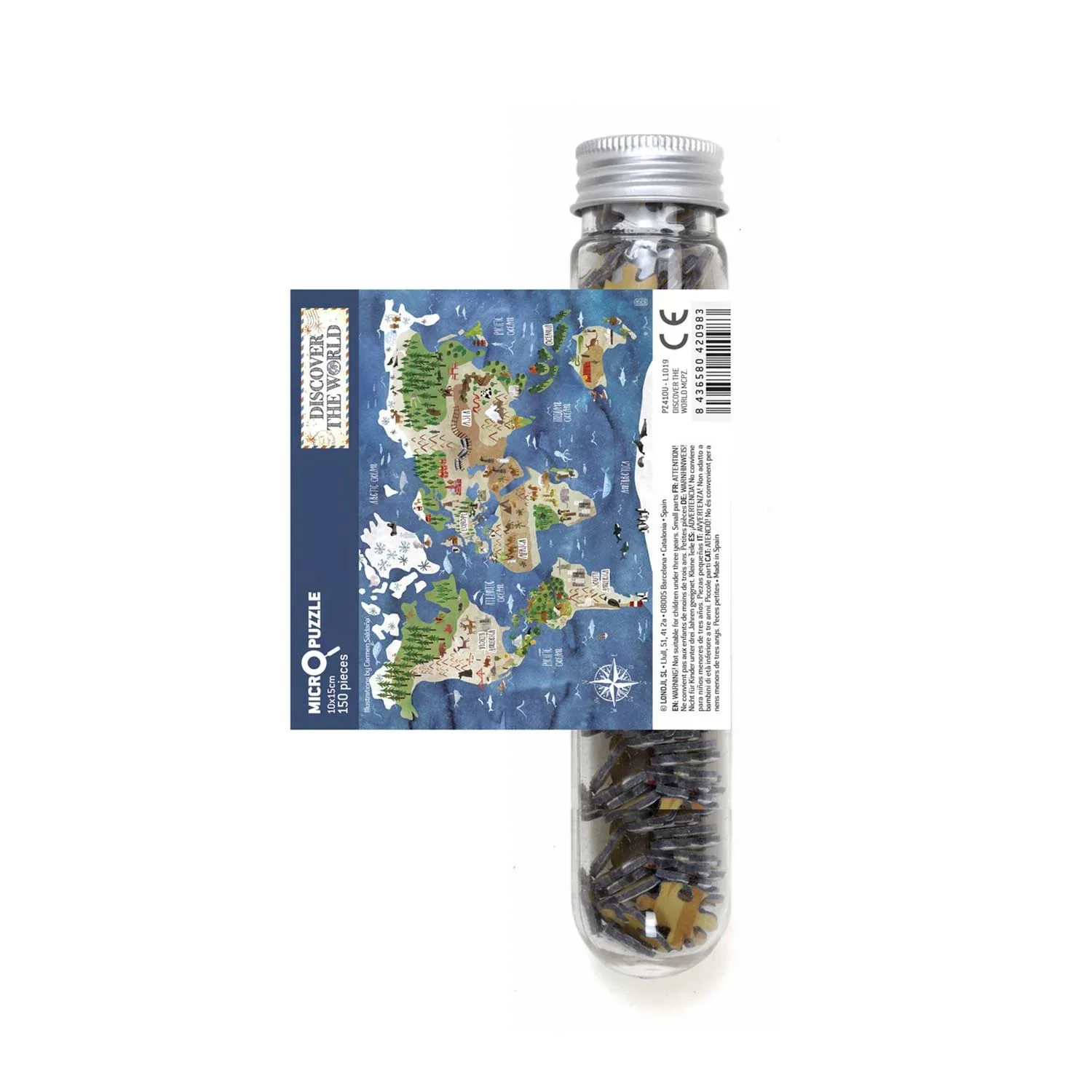 Micro-puzzle Londji Descopera lumea, 150 piese