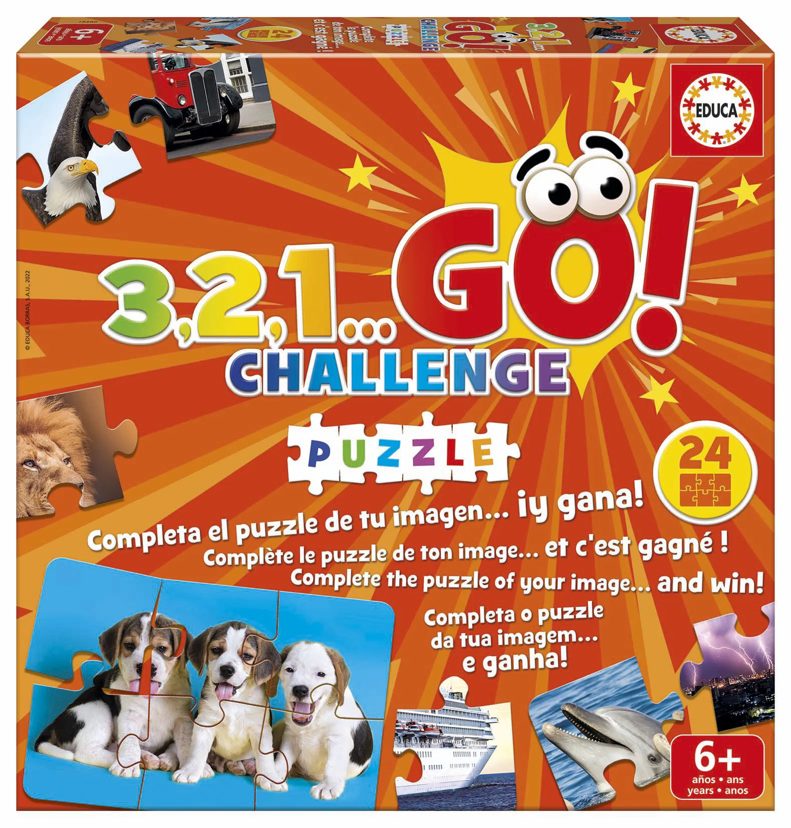 Puzzle Educa 3,2,1 GO Challenge, 24 piese