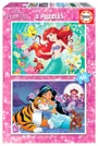 Puzzle Educa 2 in 1 Ariel si Jasmin, 48 piese foto