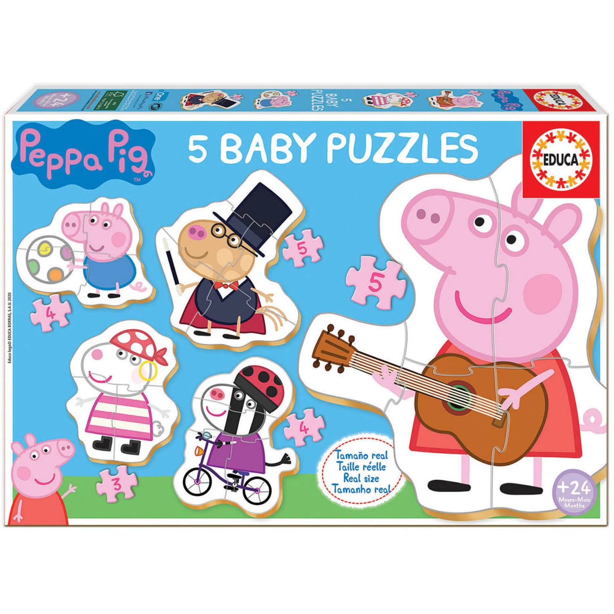 Puzzle Educa 5 in 1 Baby Puzzles Peppa Pig foto
