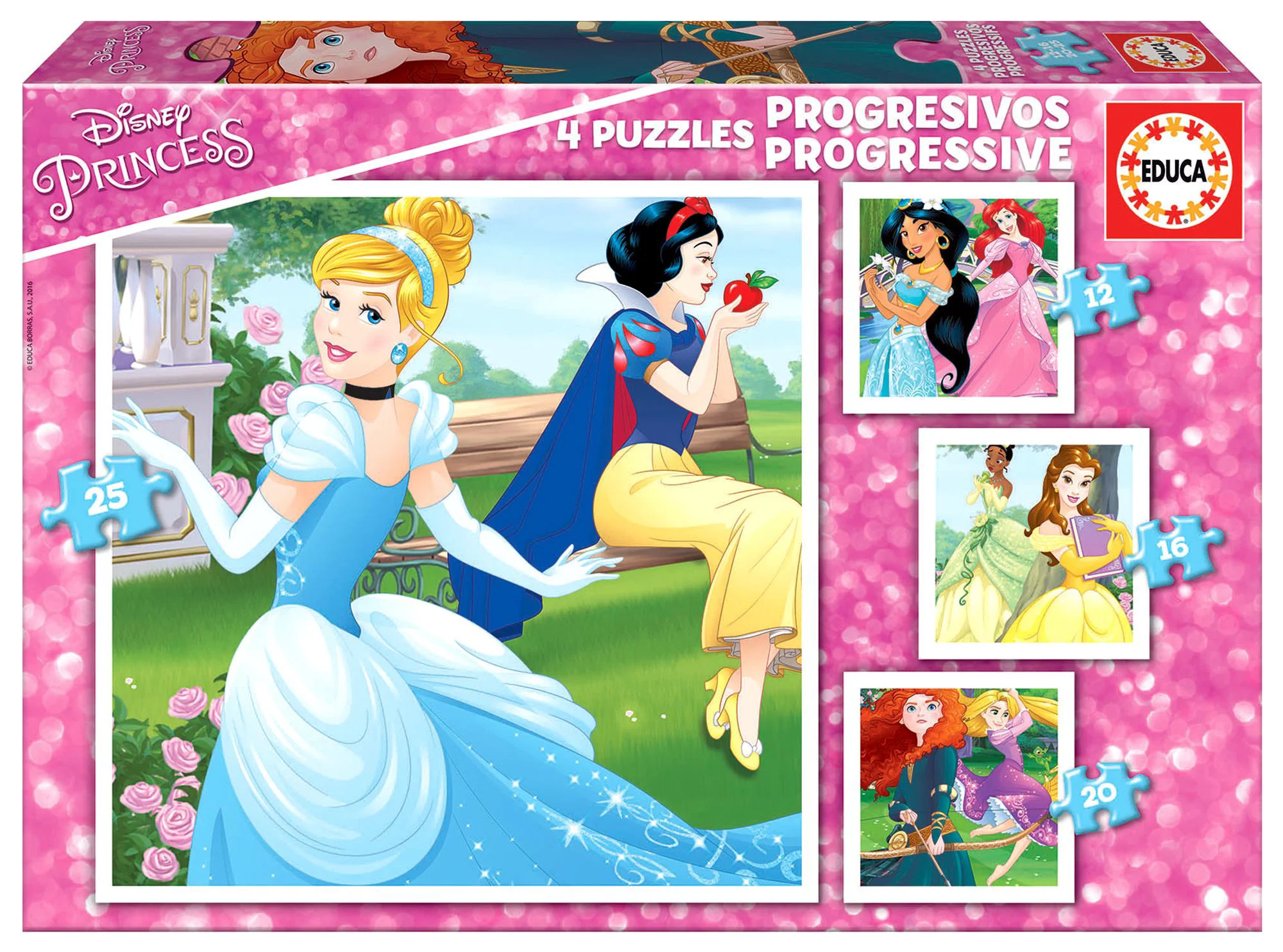 Puzzle Educa 4 in 1 Printesele Disney foto