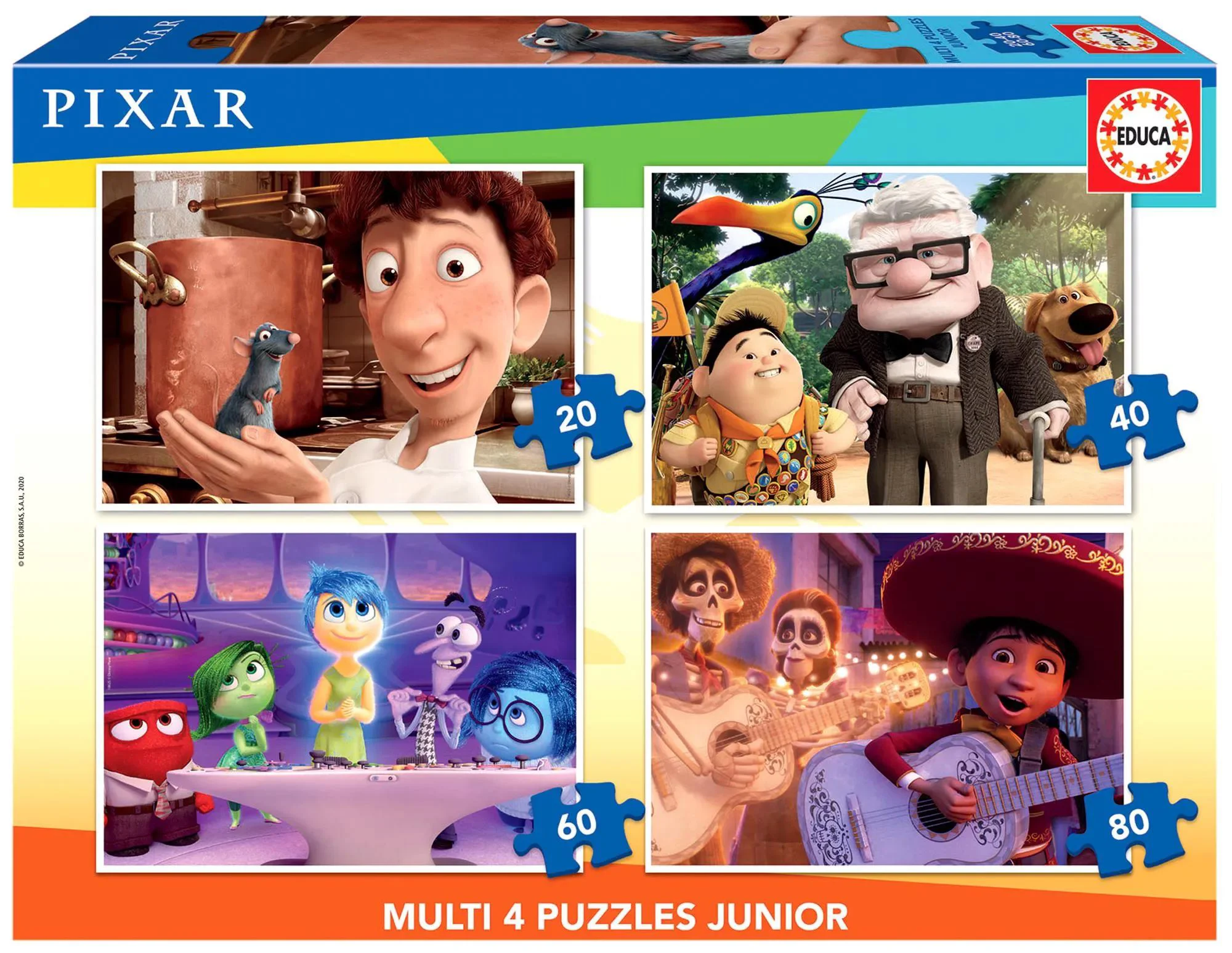 Puzzle Educa 4 in 1 Junior Puzzles Disney Pixar foto