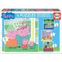 Puzzle Educa 4 in 1 Purcelusa Peppa (6/9/12/16 piese) foto