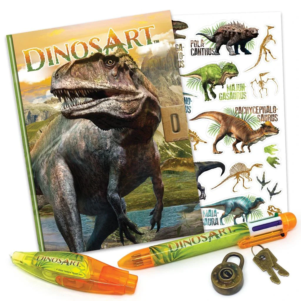 Jurnal secret DinosArt cu incuietoare