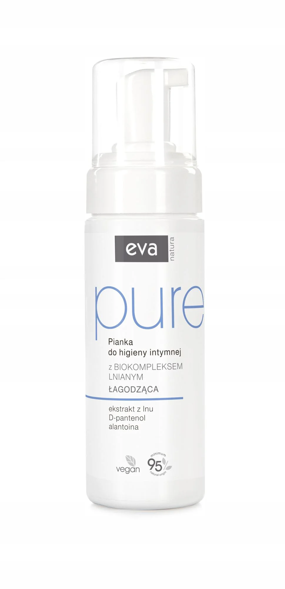 Пенка для интимной гигиены Eva Natura Pure с биокомплексом льна, 150 мл foto