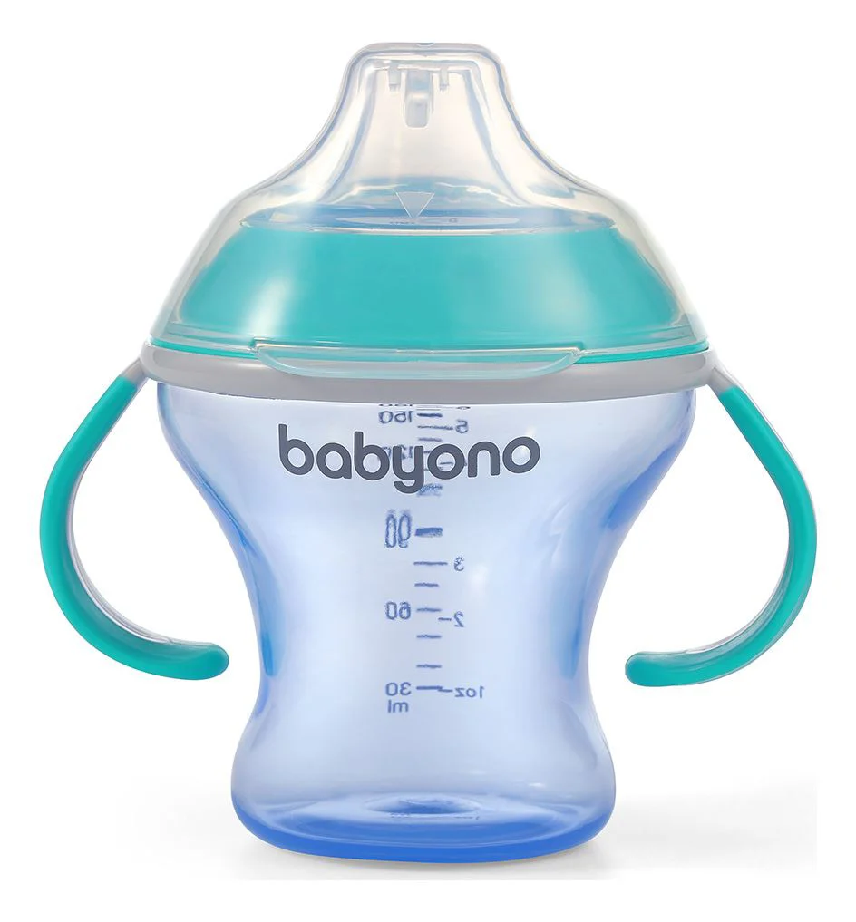 image for Cana cu nasuc din silicon BabyOno si sistem anti-varsare, 180ml foto