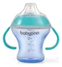 Cana cu nasuc din silicon BabyOno si sistem anti-varsare, 180ml foto