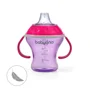 Cana cu nasuc din silicon BabyOno si sistem anti-varsare, roz,  180ml foto