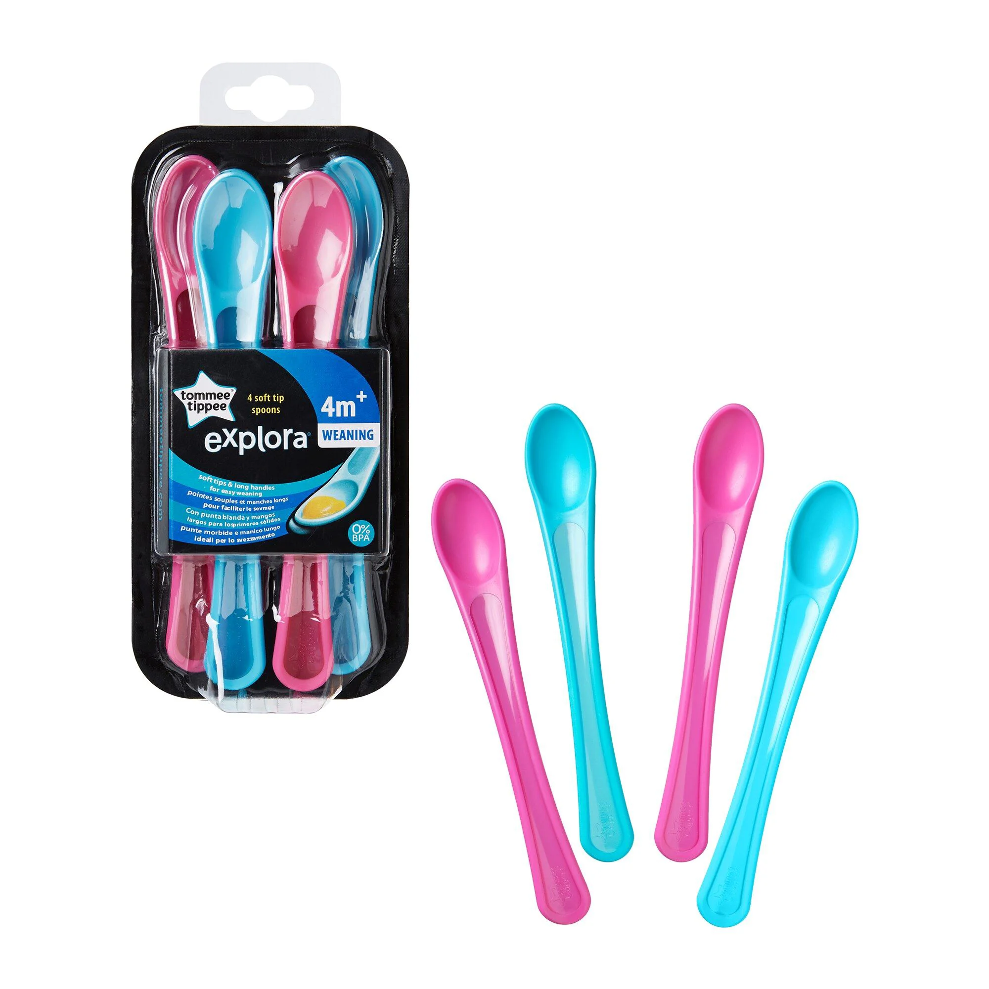 image for Lingurite pentru intarcat Tommee Tippee (4+ luni), 4 buc. foto