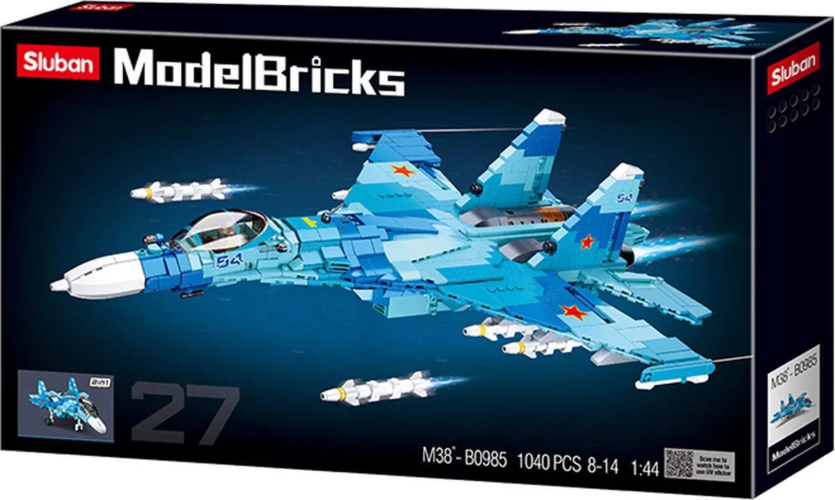 Constructor Sluban Model Bricks Su-27 Fighter 2 in 1 foto