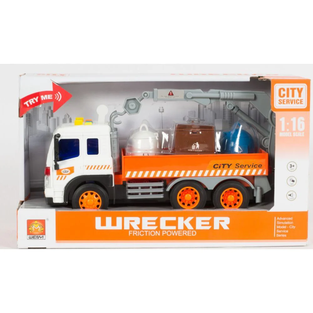 Masina Wenyi Camion utilitar cu frictiune, cu lumini si sunete, 1:16 foto