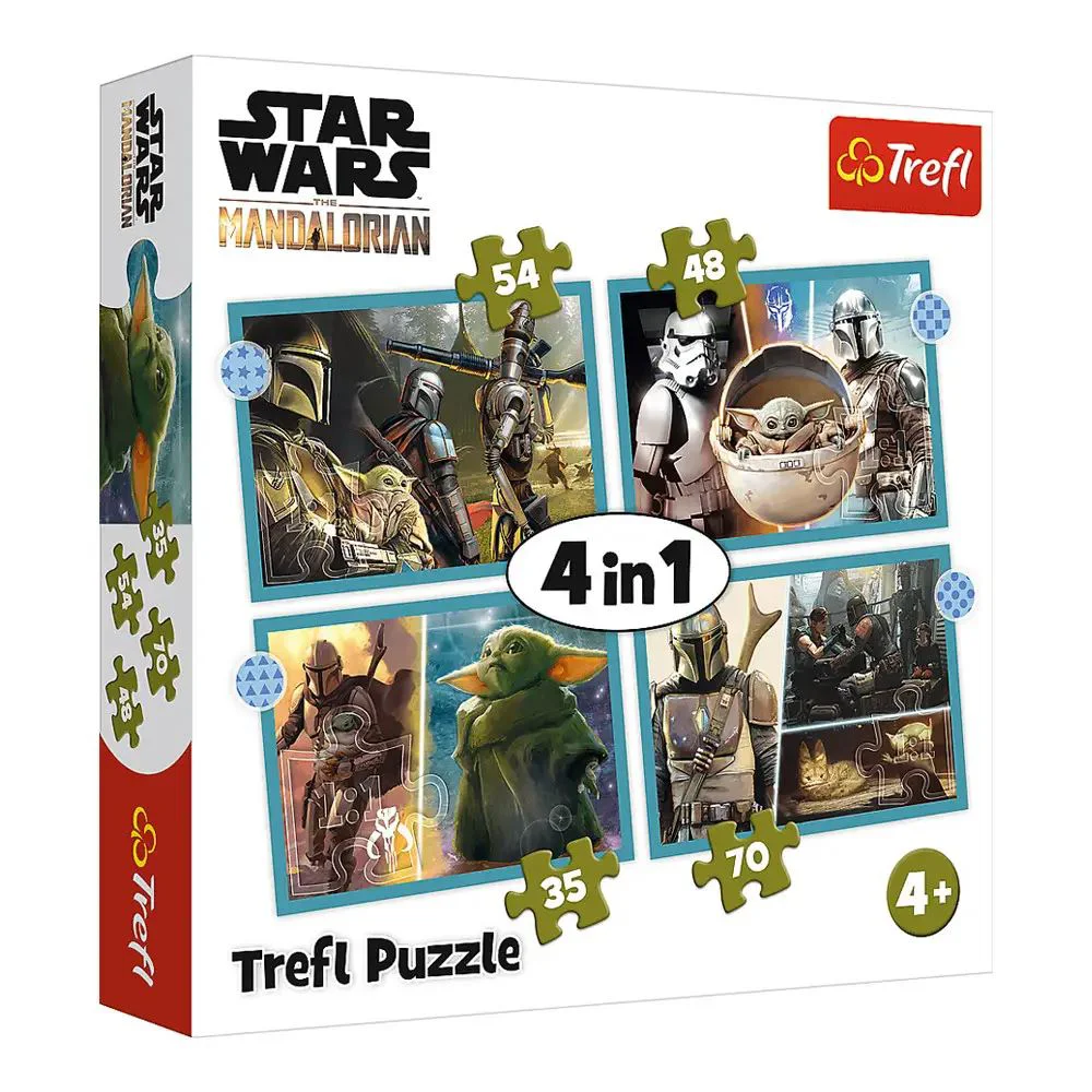image for Puzzle Trefl  4 in 1 The Mandalorian Star Wars foto