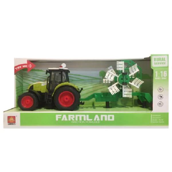 image for Masinuta cu inertie Wenyi Tractor cu remorca, cu lumini si sunet, 1:16 foto