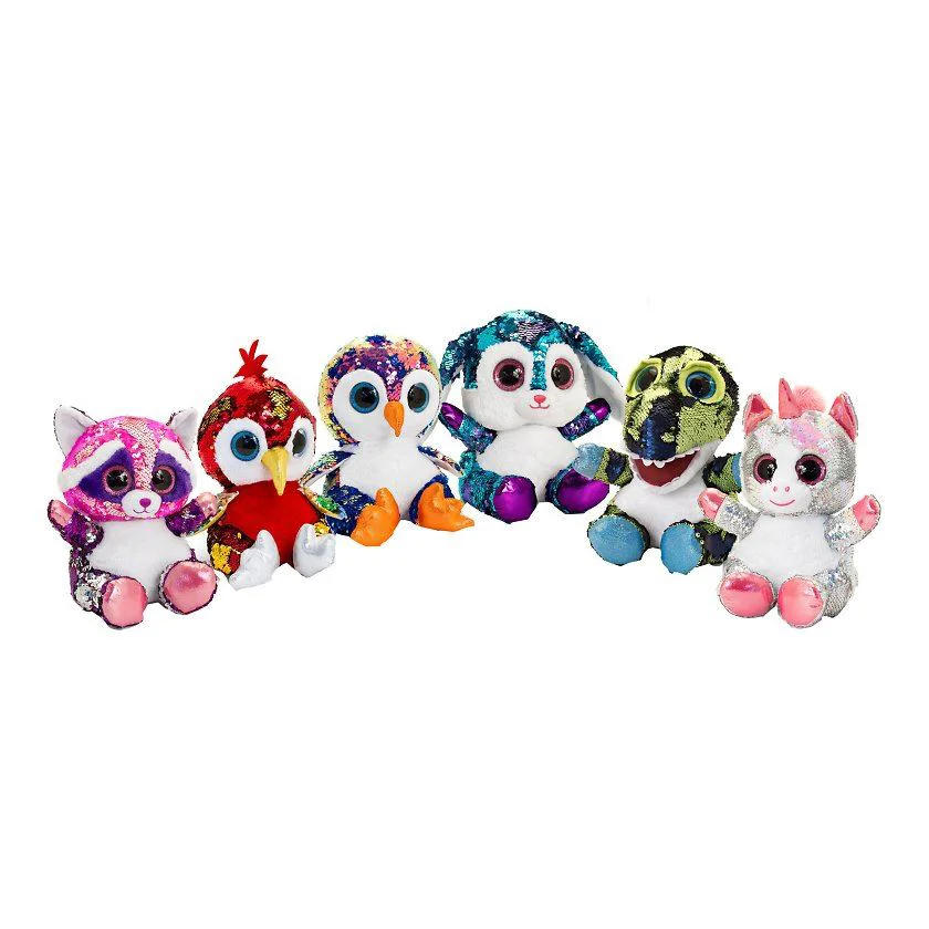 Jucarie moale Glitter Motsu Animalute, 30 cm foto