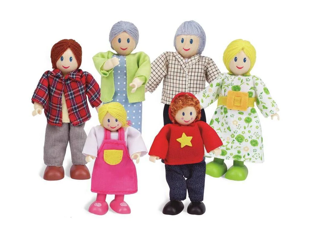 Set de figurine din lemn Hape Happy Family Caucasian