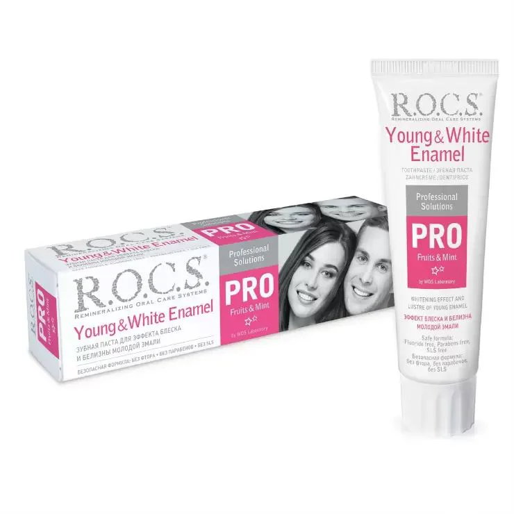 Зубная паста ROCS Pro Young and White Enamel, 135г.