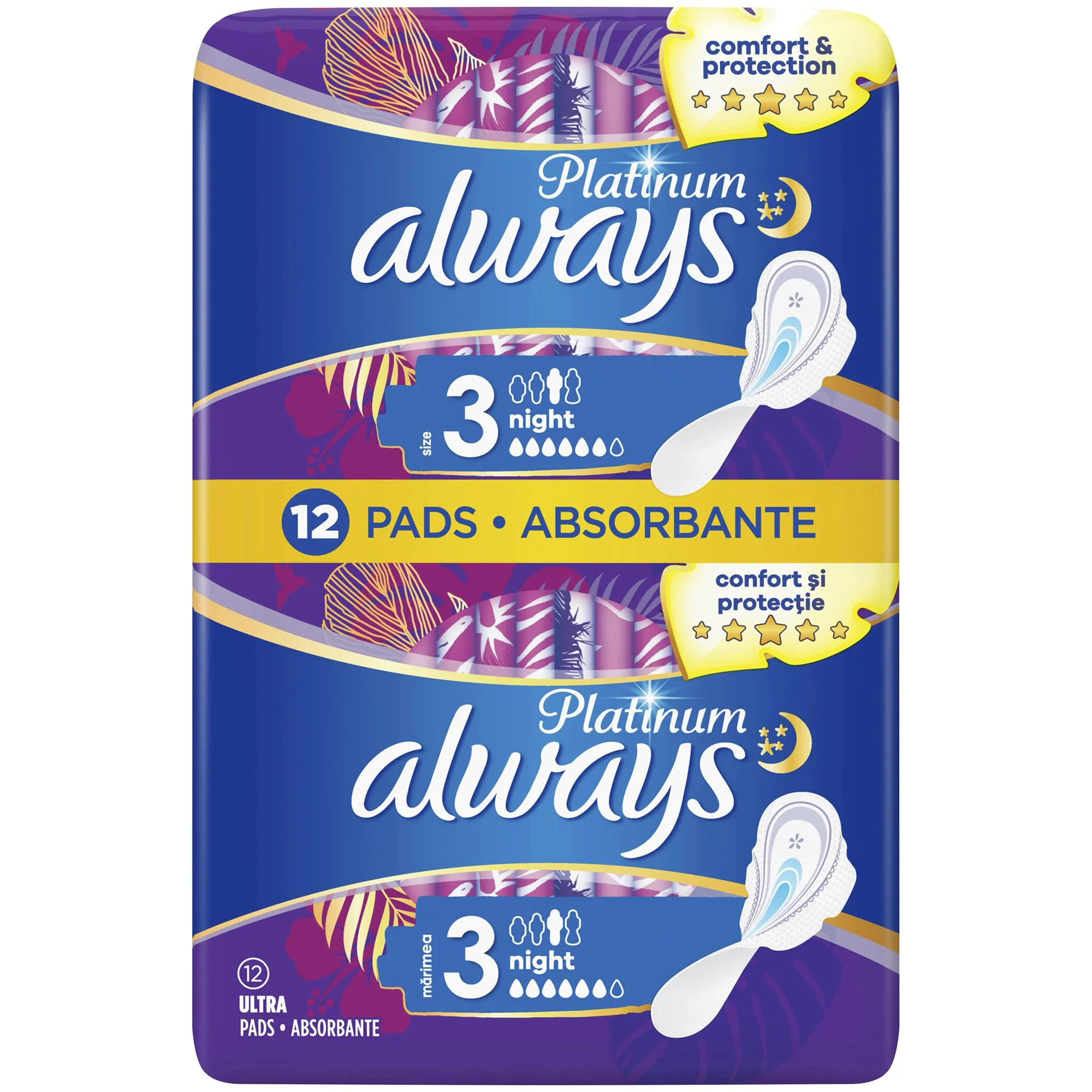 Absorbante Always Platinum Ultra Night Duo, 12 buc.