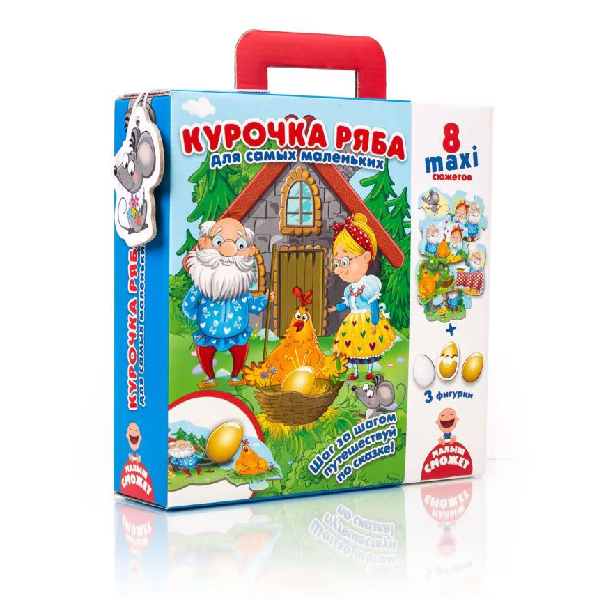 Головоломка для самых маленьких Vladi Toys Курочка Ряба, 8 штук макси