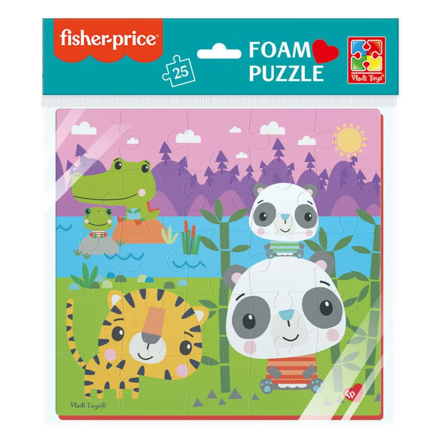 Puzzle moale Vladi Toys Fisher Price, Ursi Panda, 25 piese