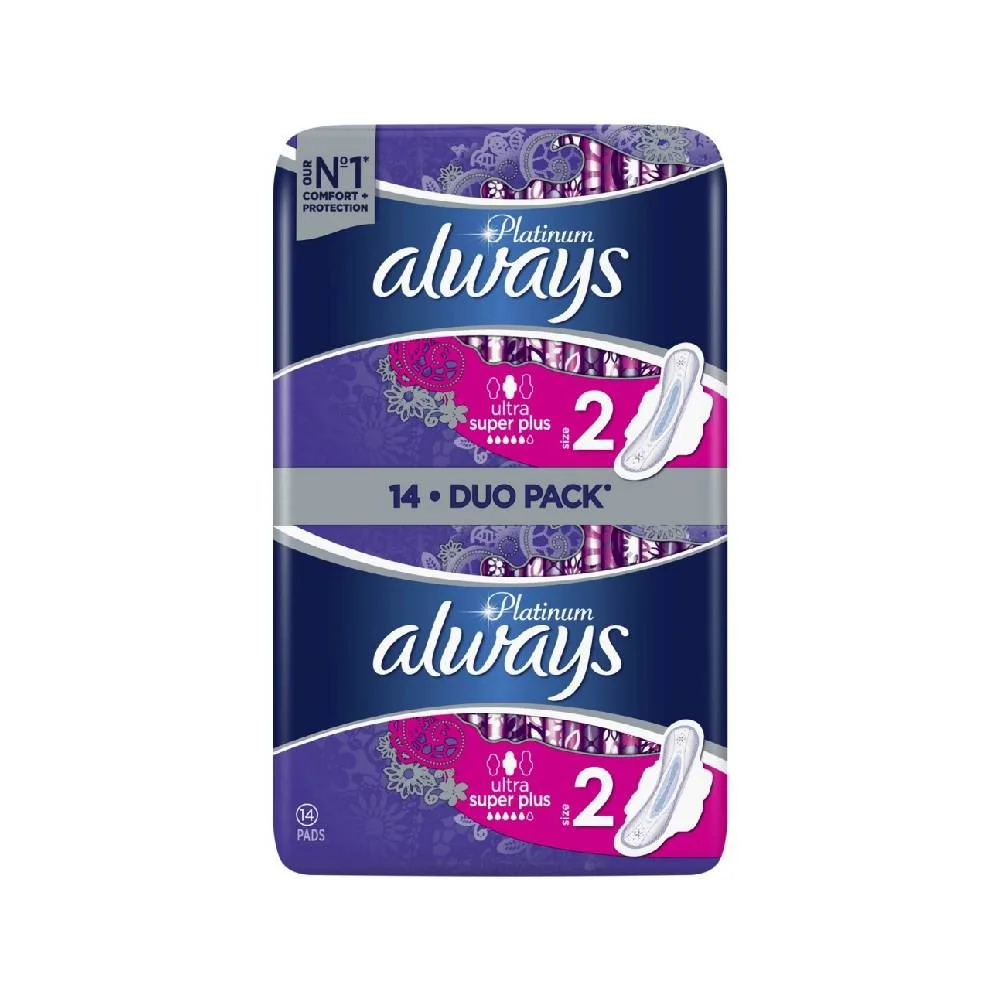 Absorbante Always Platinum Ultra Super Duo, 14 buc.