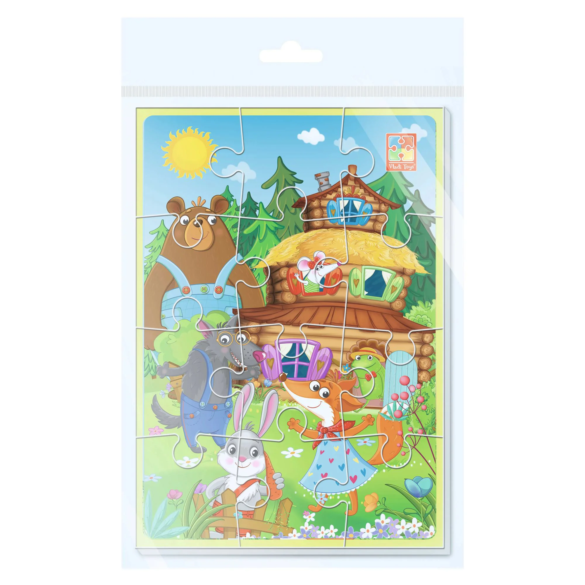 Puzzle moale Vladi Toys Casuta din povesti, A5, 12 piese