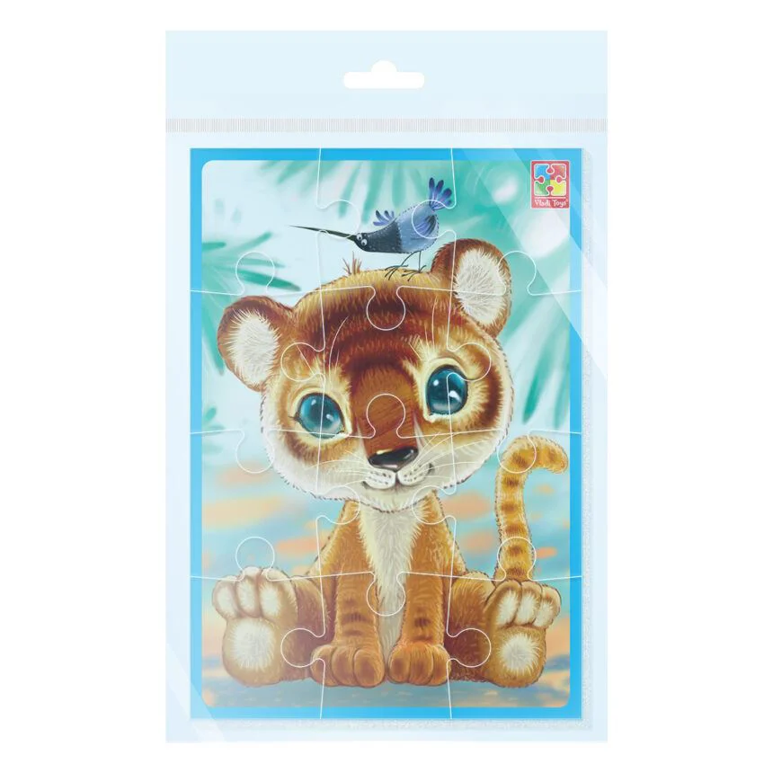 Puzzle moale Vladi Toys Tigru, A5, 12 piese foto