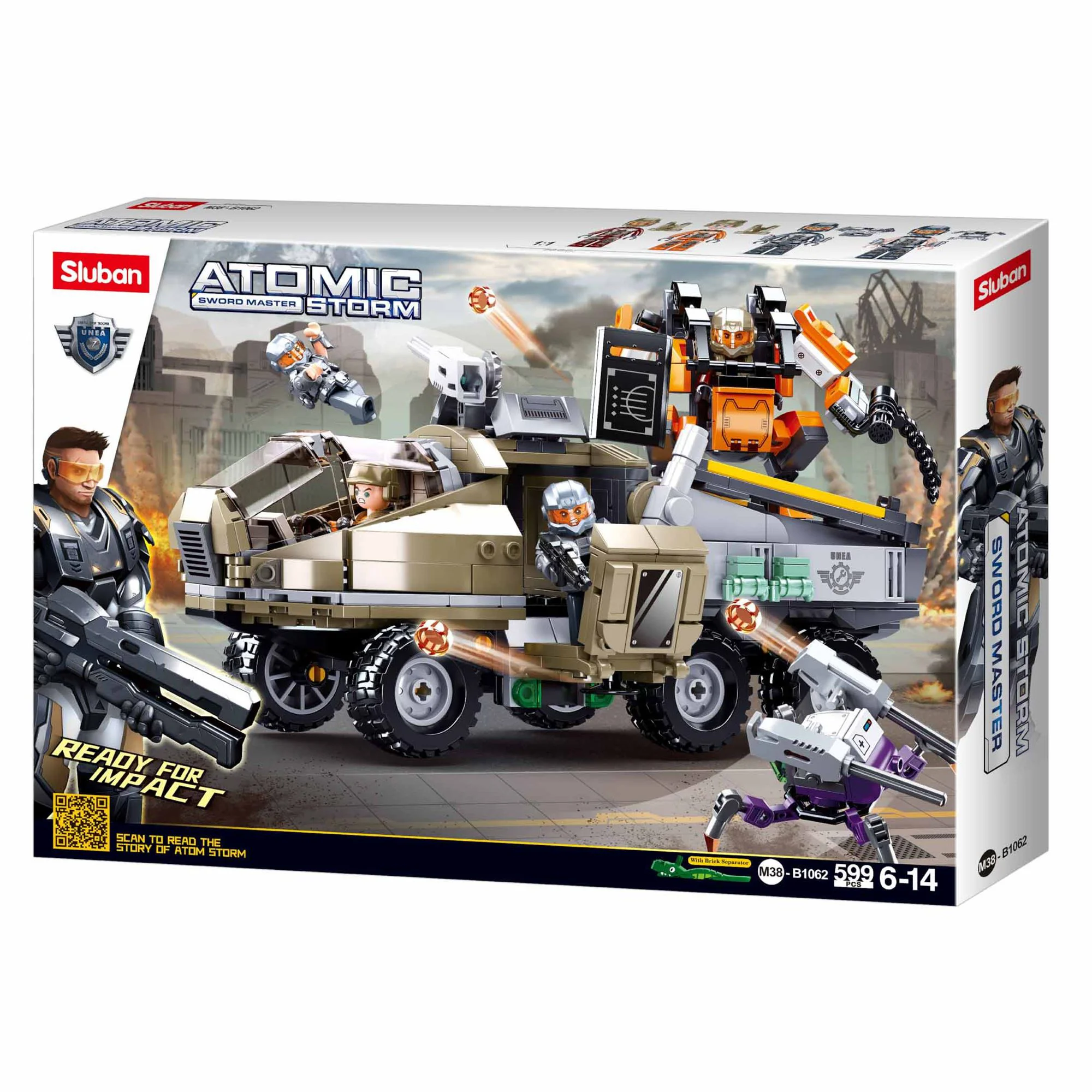 Constructor Sluban Atomic Storm, Evadarea foto